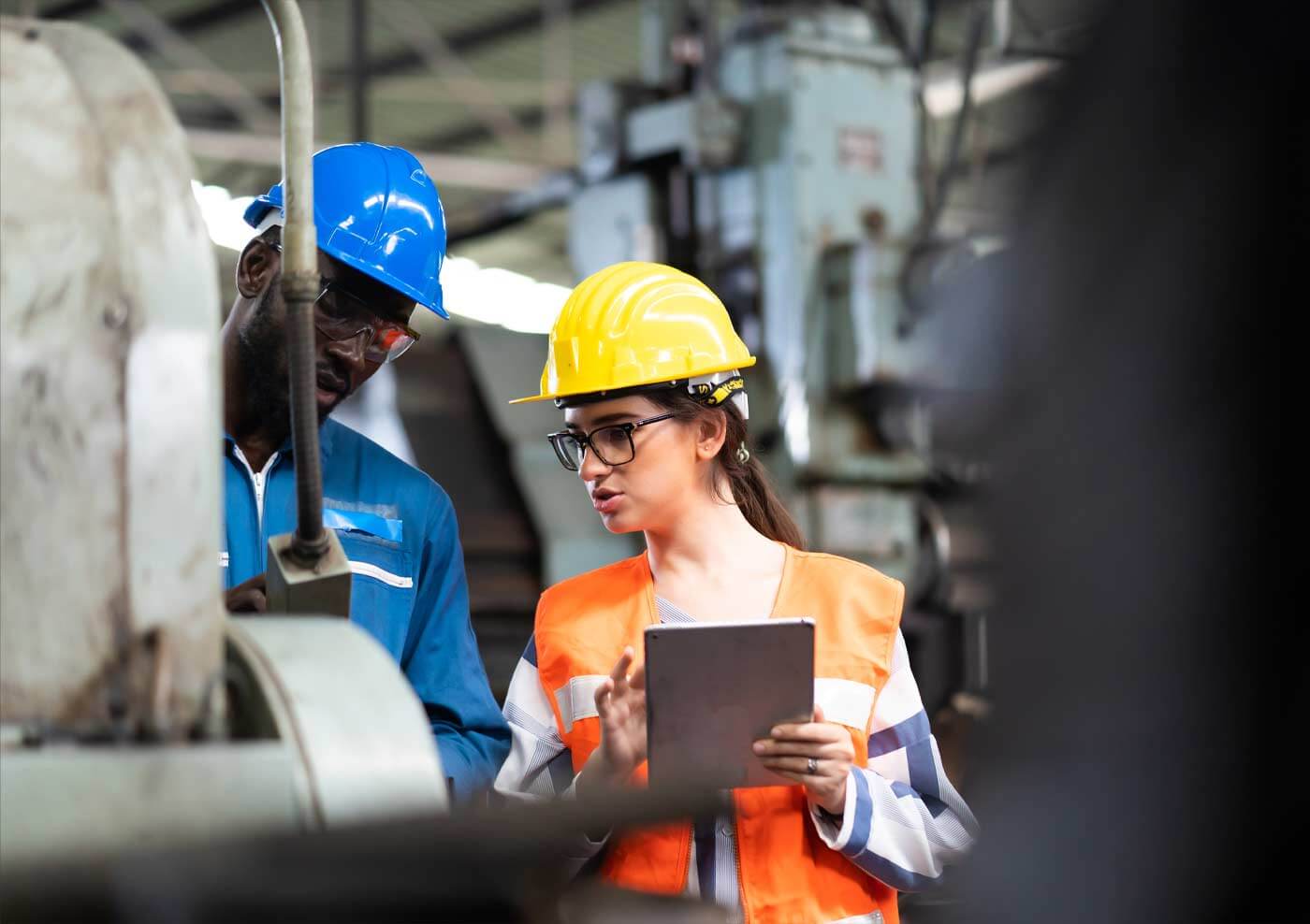 Workers training onsite
